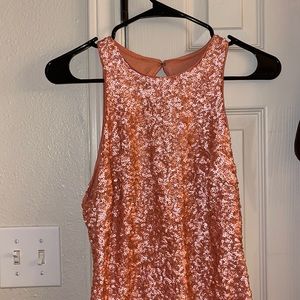 Peach/ coral short dress
